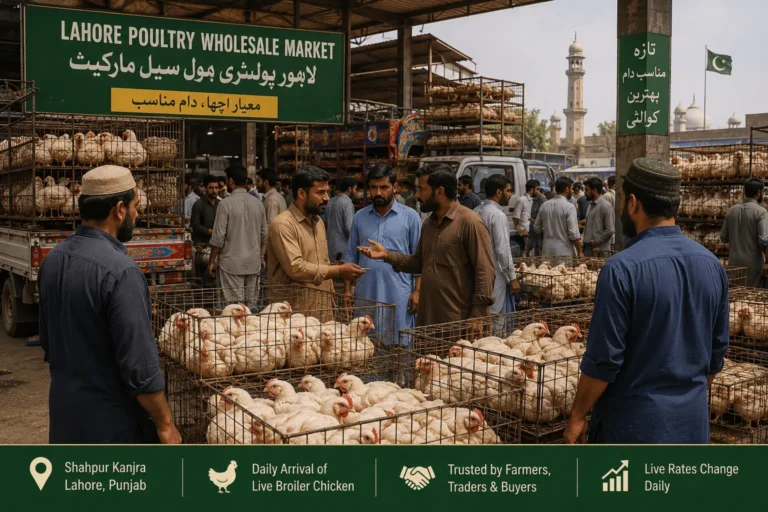 Broiler chicken supply chain from farm gate to retail market in Lahore